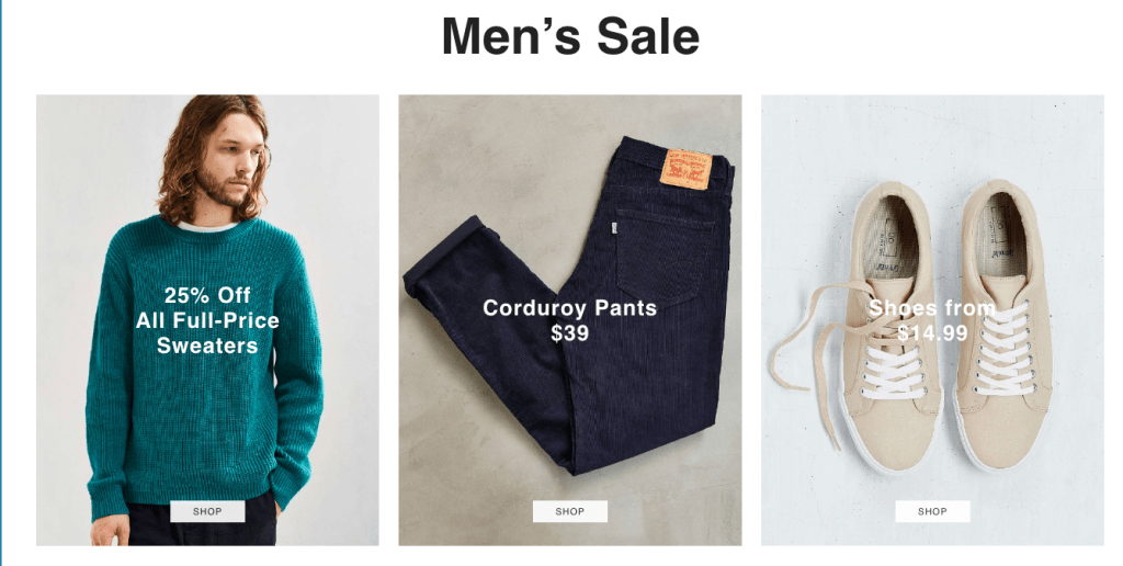 Urban Outfitters Winter Men’s&nbsp;Sale